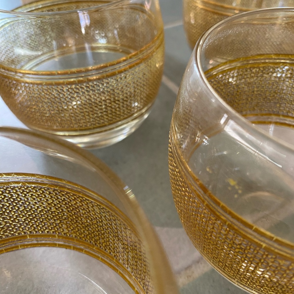 1950s Culver Toledo Roly Poly Glasses-Set of 7